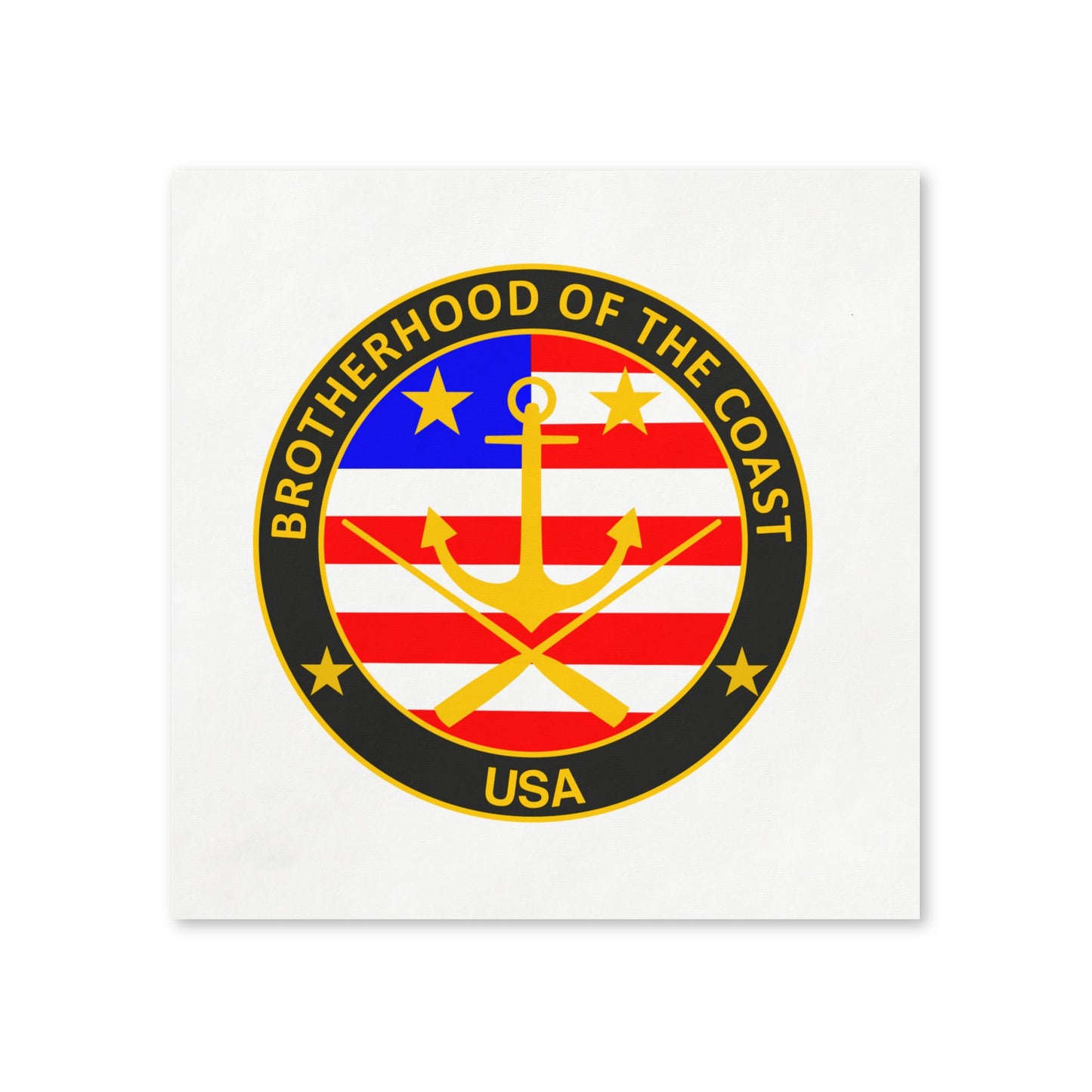 Patriotic 'Brotherhood of the Coast USA' Cocktail Napkins