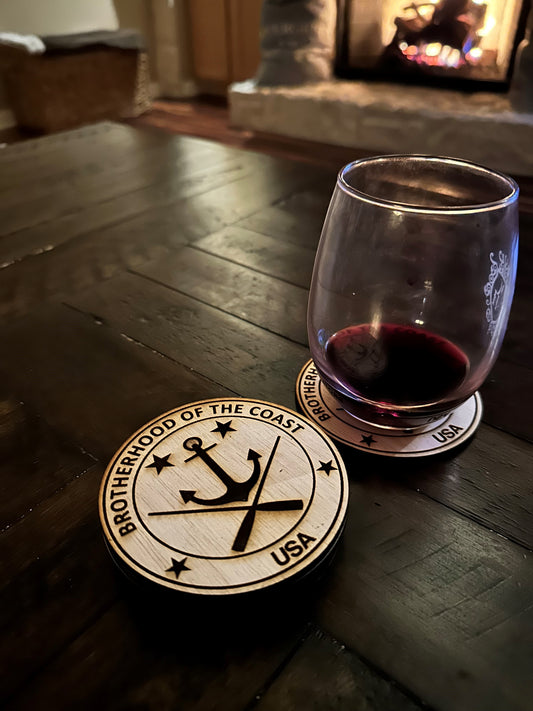 Wood BOC Coasters (Set of 4)